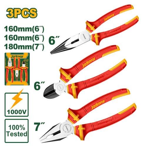 Jeu de 3 pinces isolées Jadever JDPS0633