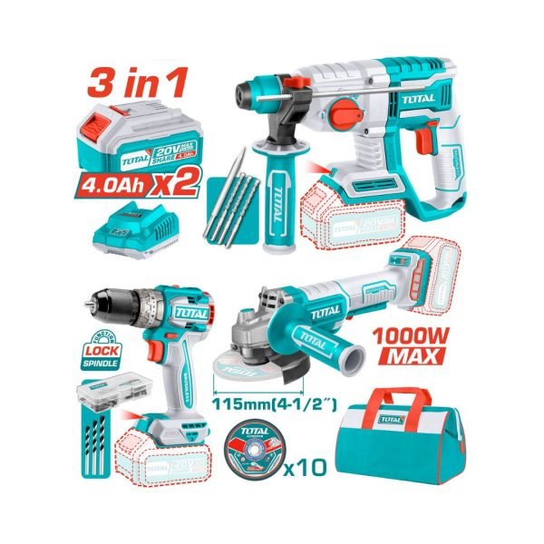 Pack Meuleuse visseuse et perforateur 20V 4Ah Brushless