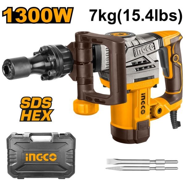 Marteau Burineur 6KG 1300W + 2 Burins