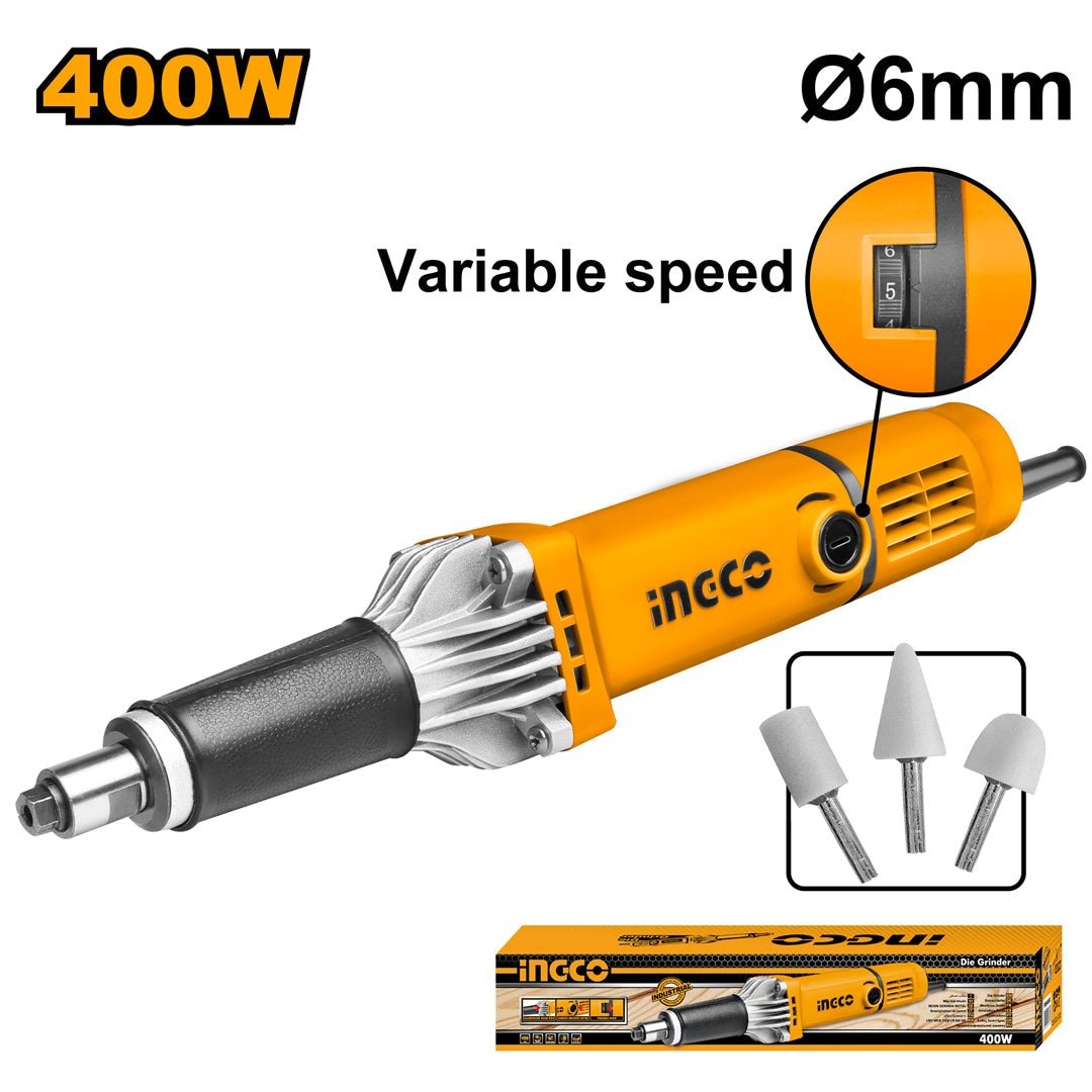 PDG4003 Meuleuse Droite 6MM 400W + 3 Accessoires