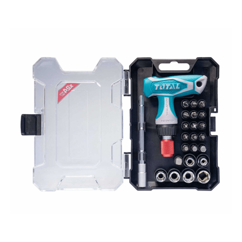 Pack-Compresseur-24L-kit-doutils-Pneumatiques-5pieces-100-min Jeu de 24 tournevis à clé en Cr-V