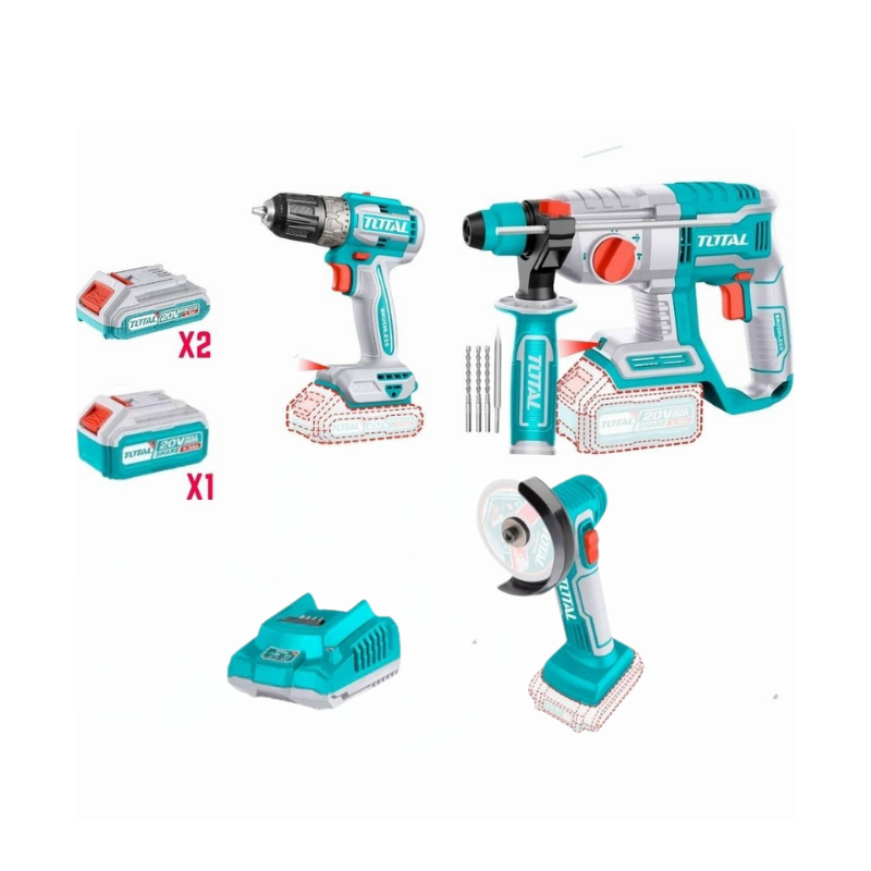Pack-Compresseur-24L-kit-doutils-Pneumatiques-5pieces-2025-02-04T044639.614 Kit Marteau Perforateur 20V, Visseuse, Mini Meuleuse 20V