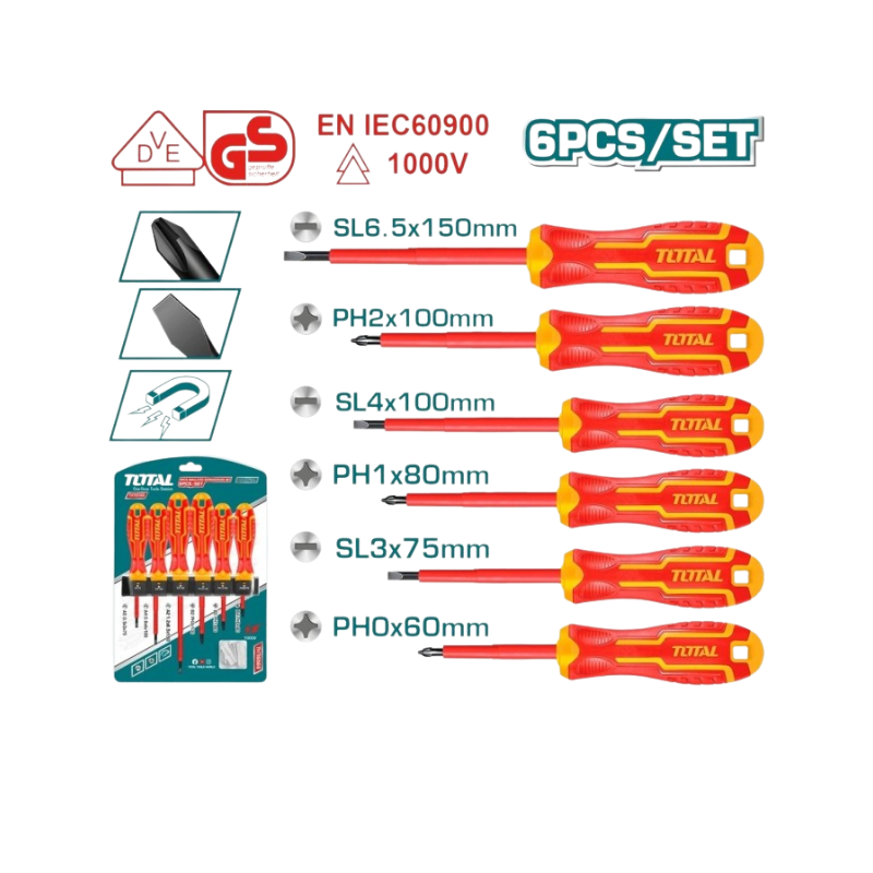 Pack-Compresseur-24L-kit-doutils-Pneumatiques-5pieces-2025-03-15T222357.809 Jeu de 6 tournevis isolés