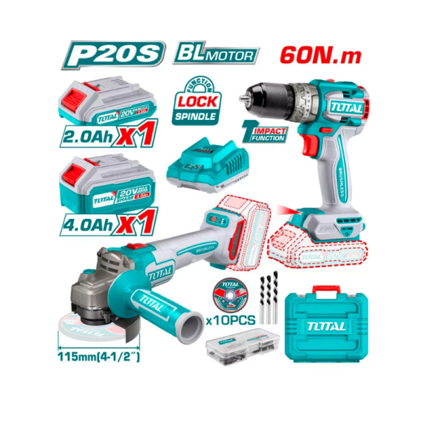 Pack Visseuse 20V et Meuleuse Sans fil 20V