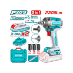 Perceuse à percussion 2-en-1 et tournevis 230Nm avec 2 piles