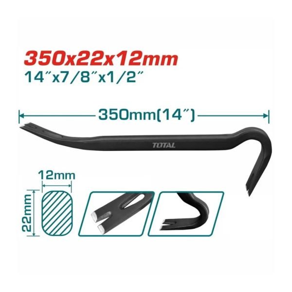 PINCE A DECOFFRER 350 MM×22 MM×12 MM
