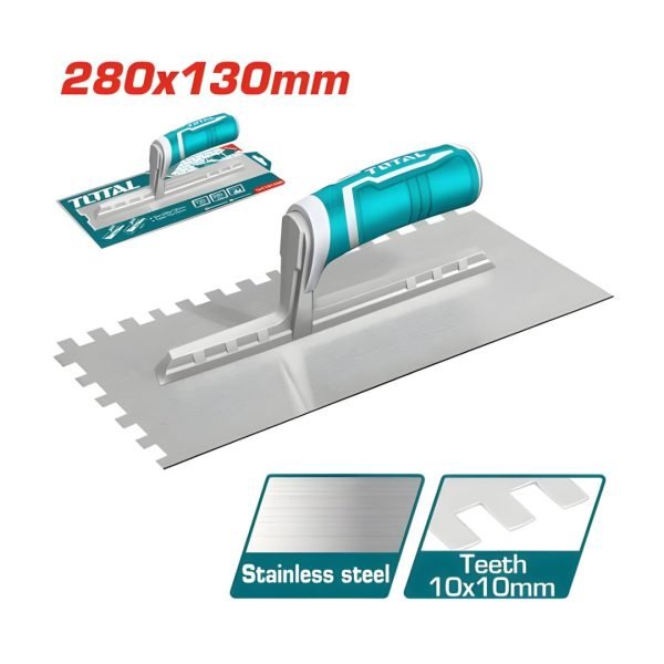 Truelle à plâtre avec dents 280×130 mm
