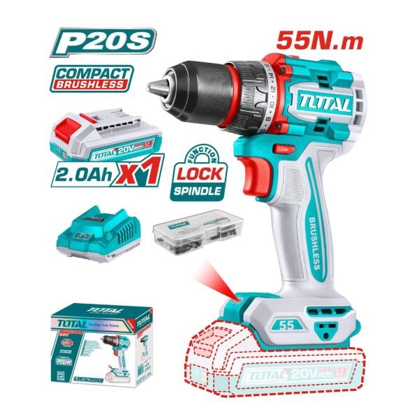 Visseuse Perceuse à Percussion 55N.m 20V (1BATT+CHARGEUR)