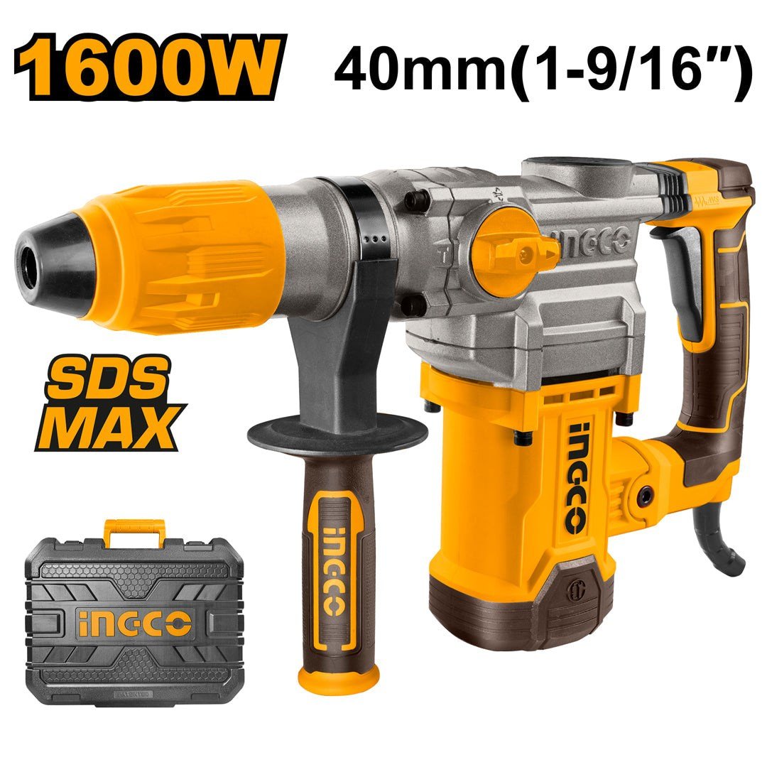 RH1600388 Marteau Perforateur Sds Max 1600W 38MM + 4 Forets