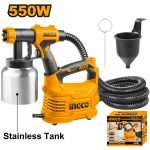 Pistolet a Peinture 550W Bac en Aluminium