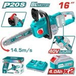 Scie à chaîne sans fil TOTAL 40V 16 pouces TGSLI401682.