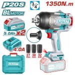 Clé à Choc Sans Fil 20V 1350 Nm – 3/4″ (TIWLI20135) avec 2 Batteries 5.0Ah