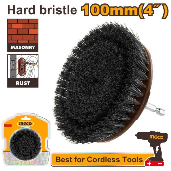 Brosse de Nettoyage 4″ pour Visseuse à Poils Durs