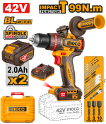 Perceuse-visseuse 42v+2 Batteries 99NM Balais
