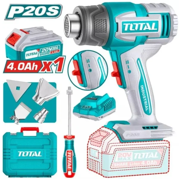 Pistolet à chaleur sans fil 20 V TBLI20065
