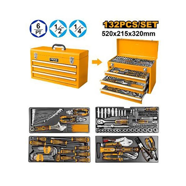 Boite a Outils 3 Tiroirs 132PCS NR