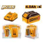 Pack 1 Batterie 20V 4AH + 1 Chargeur Rapide si