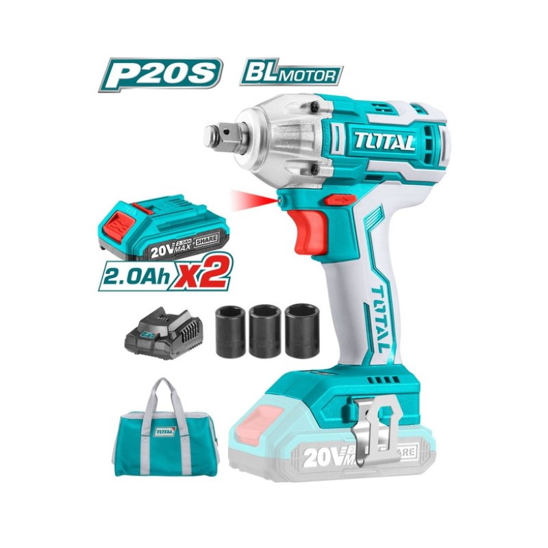 httpsrabatoutillage.comshopoutils-electroportatifscloueuse-agrafeuse-pneumatique-15-50-mm-total-27 Clé À Choc Li-ion 20V 2Ah 2 batteries