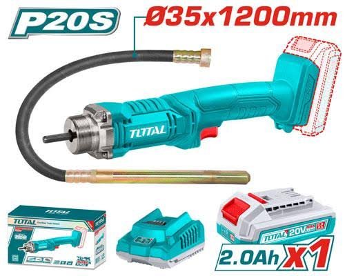 Vibrateur Béton Sans Fil 20V 2300 Tours TCVLI2023011