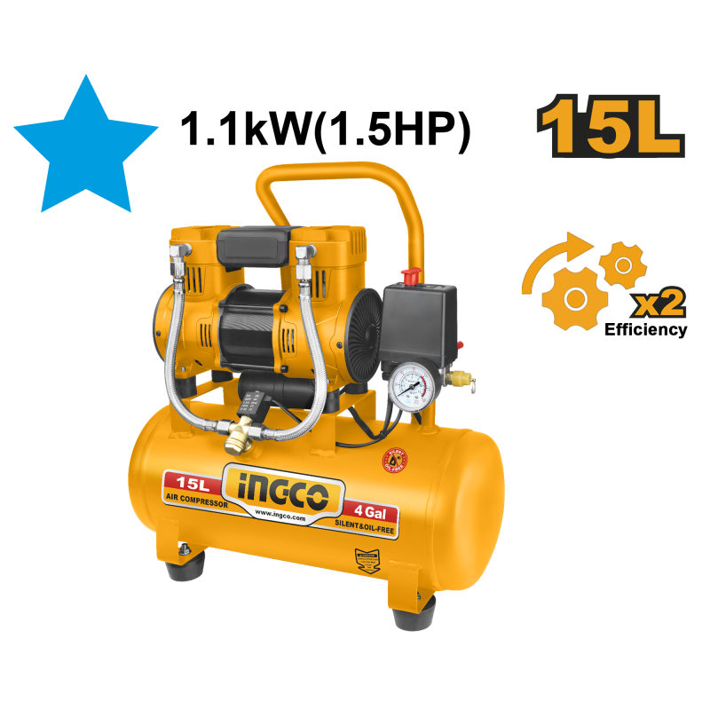 ingco-compresseur-silencieux-15l-1100w-15hp Compresseur Silencieux 15L 1100w(1.5hp) NR