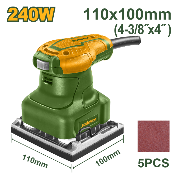 ponceuse vibrante 110x100mm 240w jadever