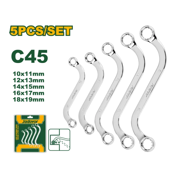 Jeu de 5 clés à anneau de type S JDFR4405