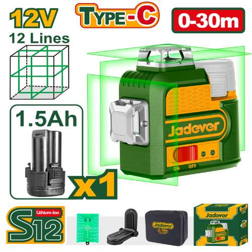 Niveau laser 3D sans fil JDLE8M12