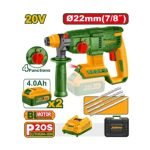 Marteau perforateur sans fil 22m Avec 2 Batteries 4,0Ah et 1 Chargeur + Accessoires