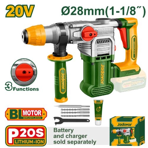 Marteau Perforateur Brushless 20V 28mm Sans Batterie Sans Chargeur