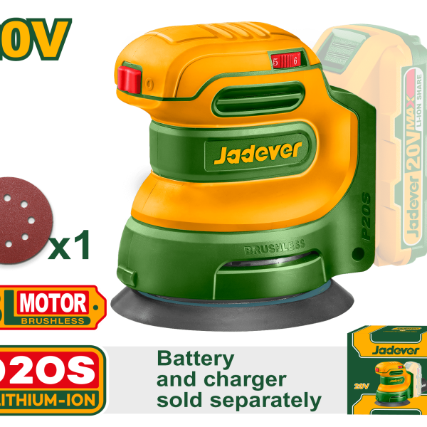 Ponceuse Excentrique Brushless 20V Sans Batterie Sans Chargeur