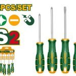 JEU DE 4 TOURNEVIS 1Pcs SL5.5*5*100mm 1Pcs PH1*5*100mm 1Pcs SL6.5*6*150mm 1PcsPH2*6*150mm