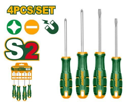 JEU DE 4 TOURNEVIS 1Pcs SL5.5*5*100mm 1Pcs PH1*5*100mm 1Pcs SL6.5*6*150mm 1PcsPH2*6*150mm