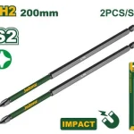 set 2 Embouts de tournevis à percussion ph2*200mm jadever