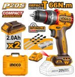 Perceuse Visseuse 20V 66NM 2 Batt Brushless