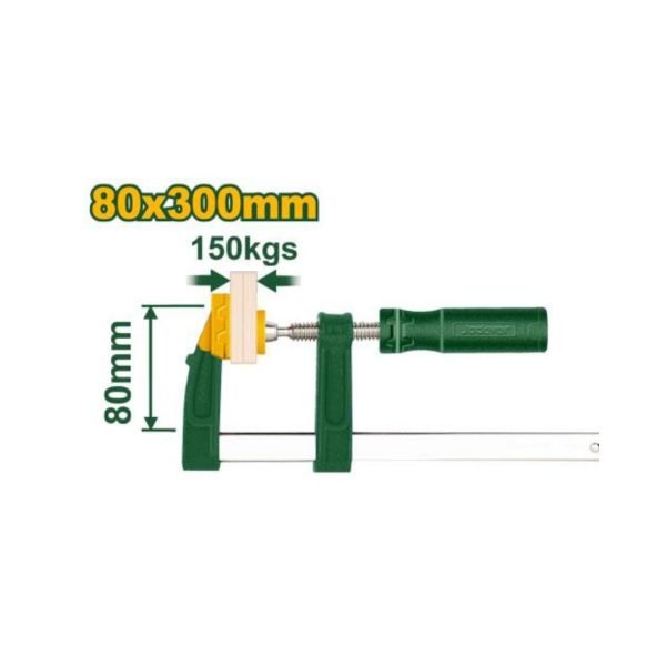 Pince en F 80x300mm avec poignée en plastique JDCP2181