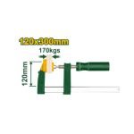 Pince en F 120×300mm avec poignée en plastique JDCP2121