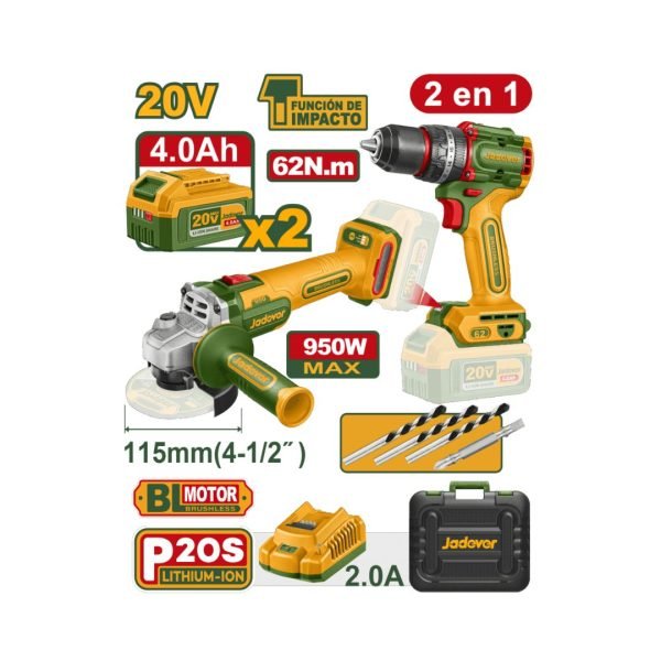 Kit combiné sans fil 2 pièces 20V JDCK20273