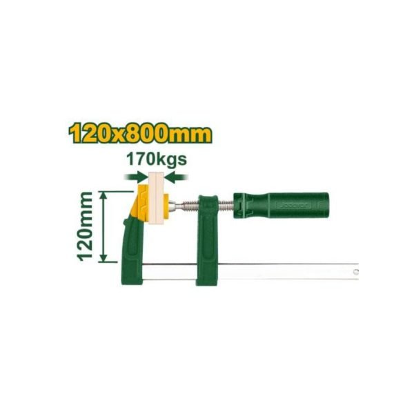 Pince en F 120x800mm avec poignée en plastique JDCP2124