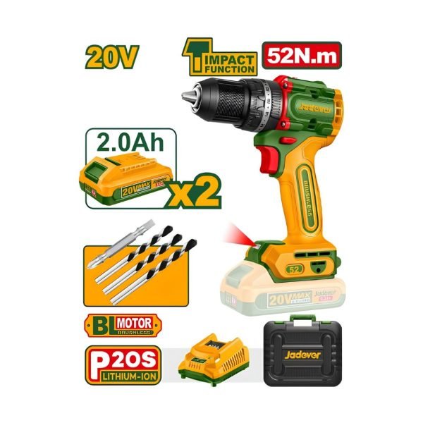 Perceuse à percussion 20V 52Nm sans balais JDCDP5281