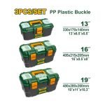 Set de 3 Boîtes à Outils en Plastique 13″ 16″ 19″ JDTB2103