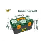 Set de 3 Boîtes à Outils en Plastique 13″ 16″ 19″ JDTB2103