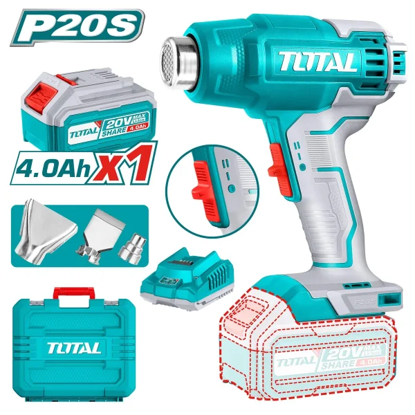 Pistolet à chaleur sans fil 20 V TBLI20065